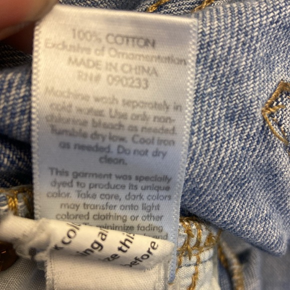 ⭐️ PacSun Embroidered Star Spangled detail High Rise  denim shorts size 30 - Picture 12 of 12